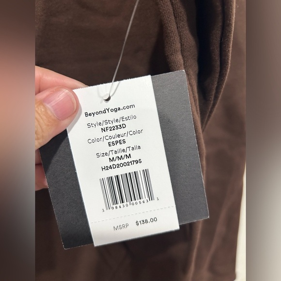 Beyond Yoga Men's Medium Every Body Zip Front Hoodie Sweatshirt Brown NWT - Picture 5 of 7